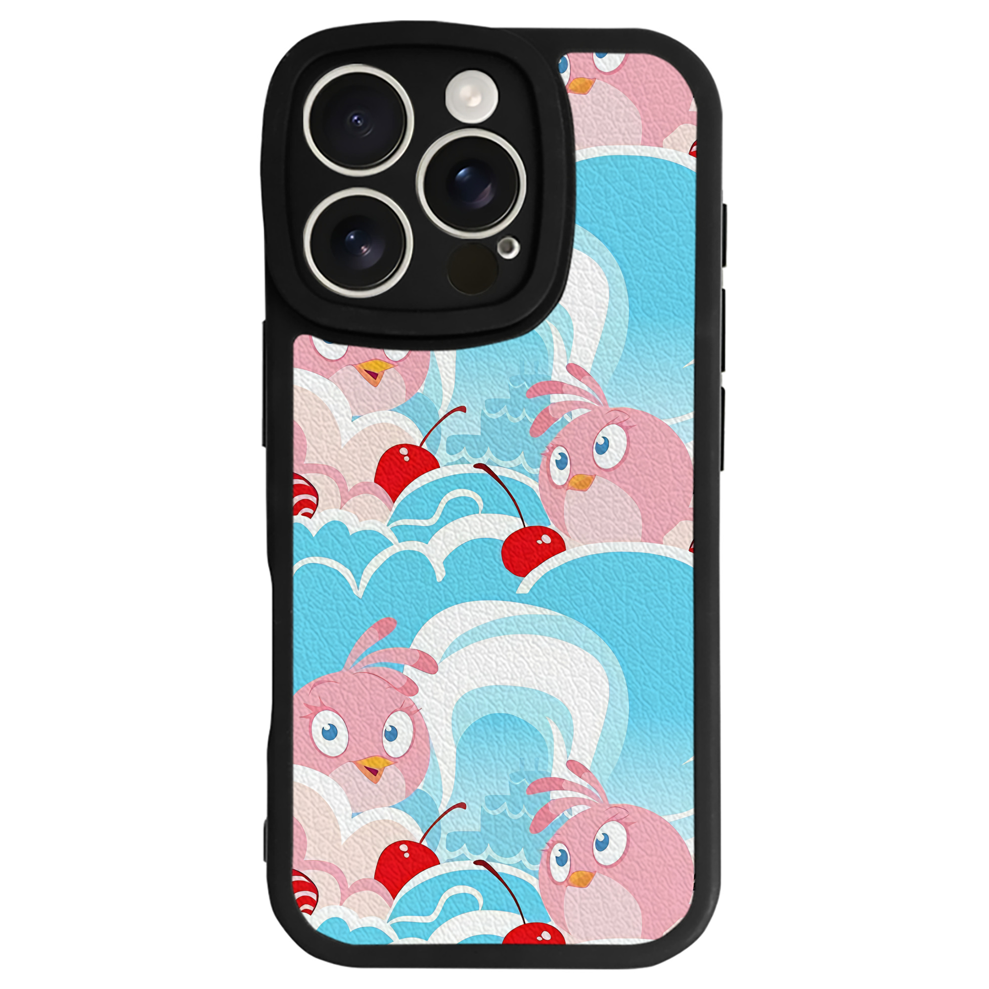 （画像用） Angry Birds アングリーバード 【iPhone 16シリーズ対応】シリコンスマホケース（レザー調） 材質：シリコン